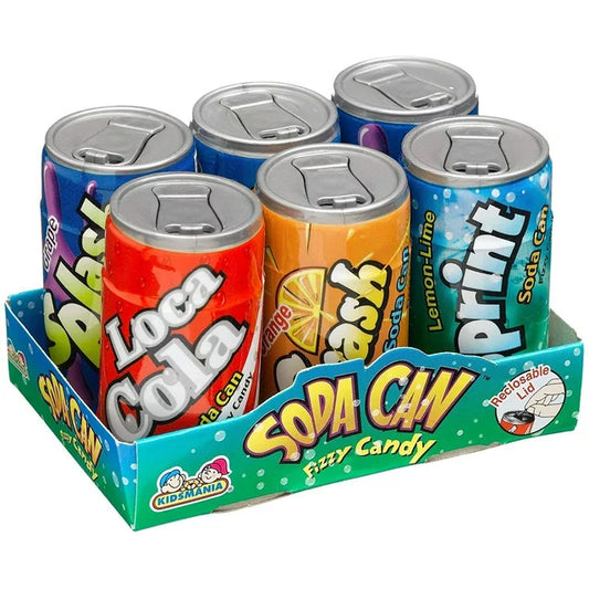 Kidsmainia Soda Can Fizzy Candy - 6 Pack