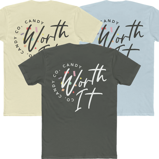 Worth It Candy Logo Tee